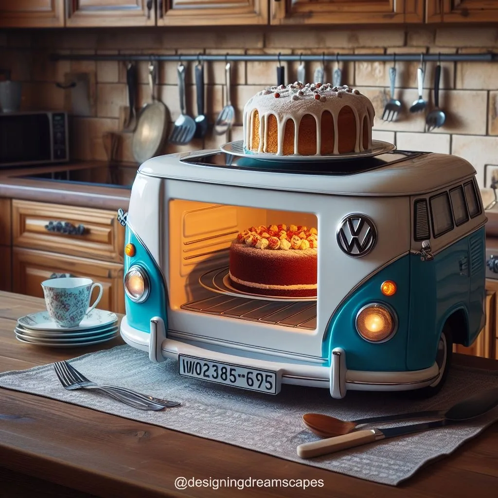 Volkswagen Bus Shaped Microwave: Retro Cooking Companion