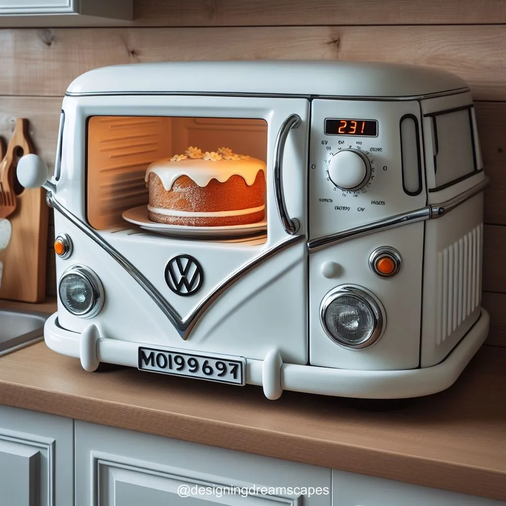 Volkswagen Bus Shaped Microwave: Retro Cooking Companion