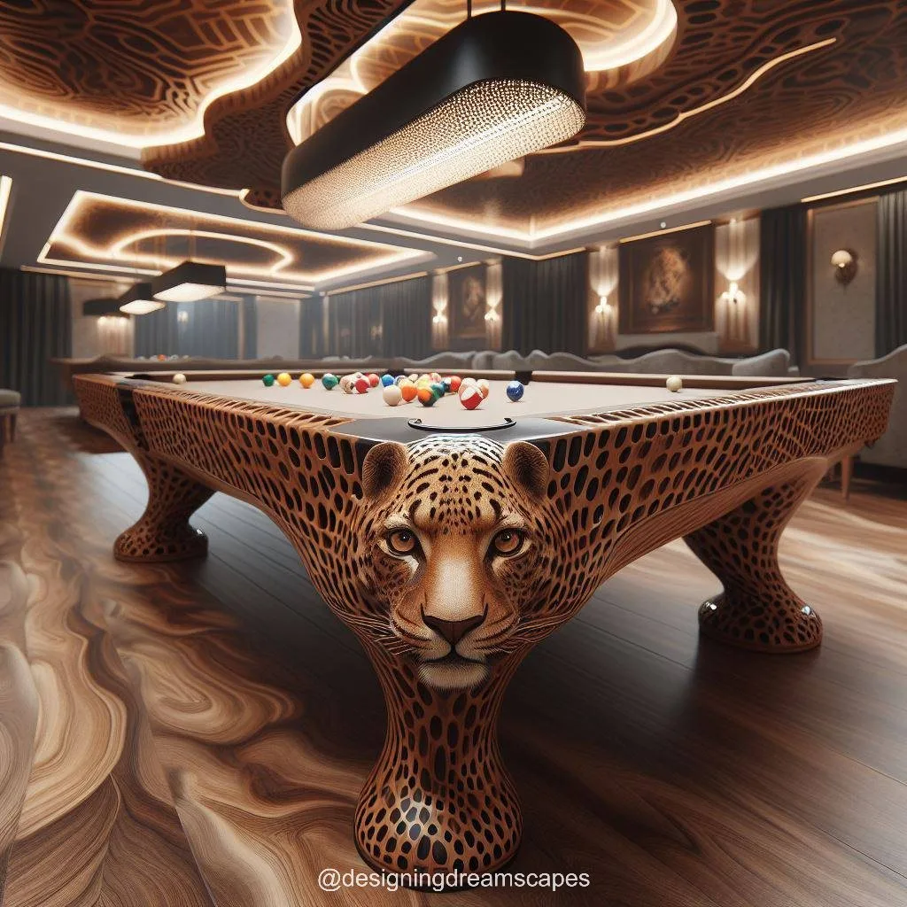 Roar with Style: Animal-Inspired Pool Table Elevates Your Entertainment Space