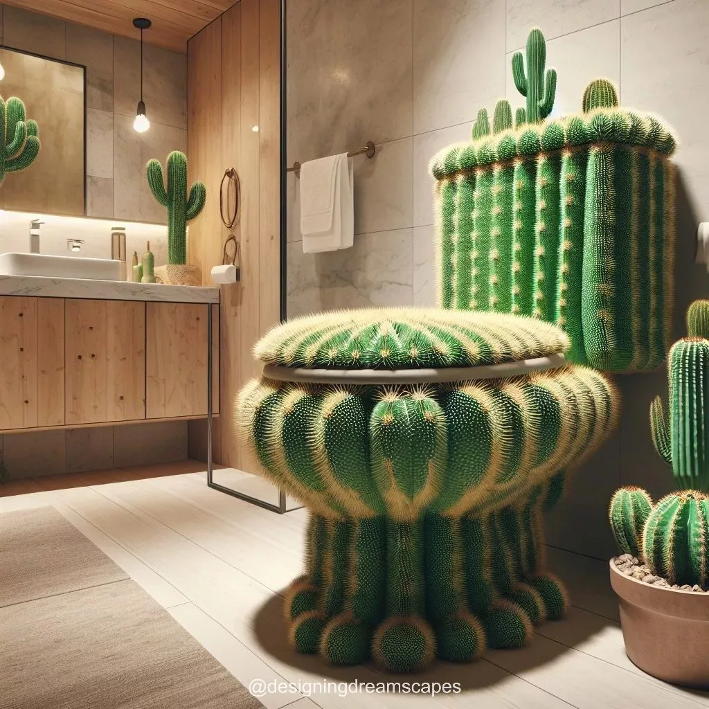 Tips for Adding a Bold Cactus Toilet to Your Bathroom