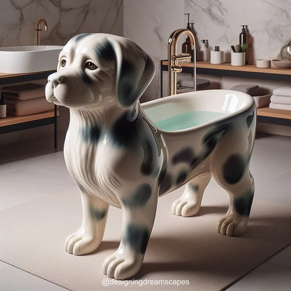 Ceramic Labrador Retriever Shaped Creative Bathtub: A Canine-Inspired Luxury