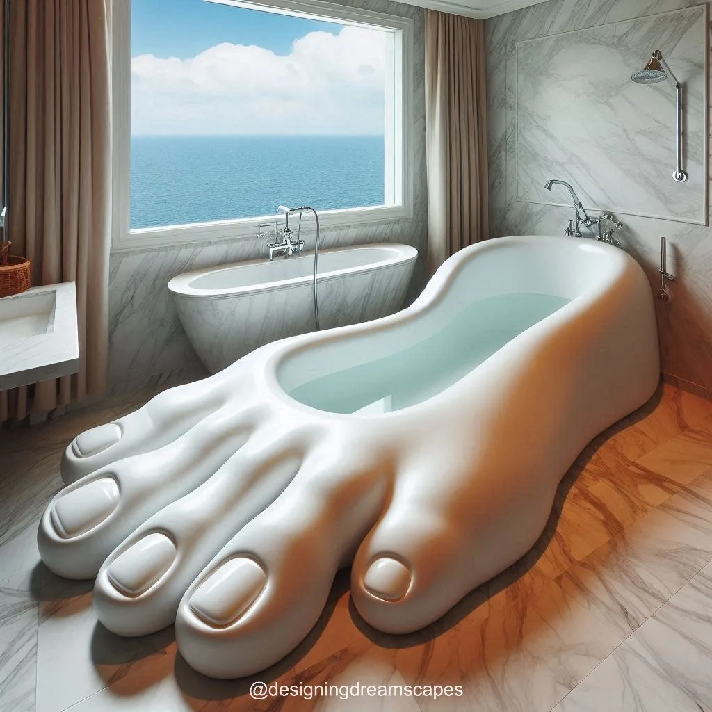 Foot-Inspired Bathtub: Soak in Quirky Comfort
