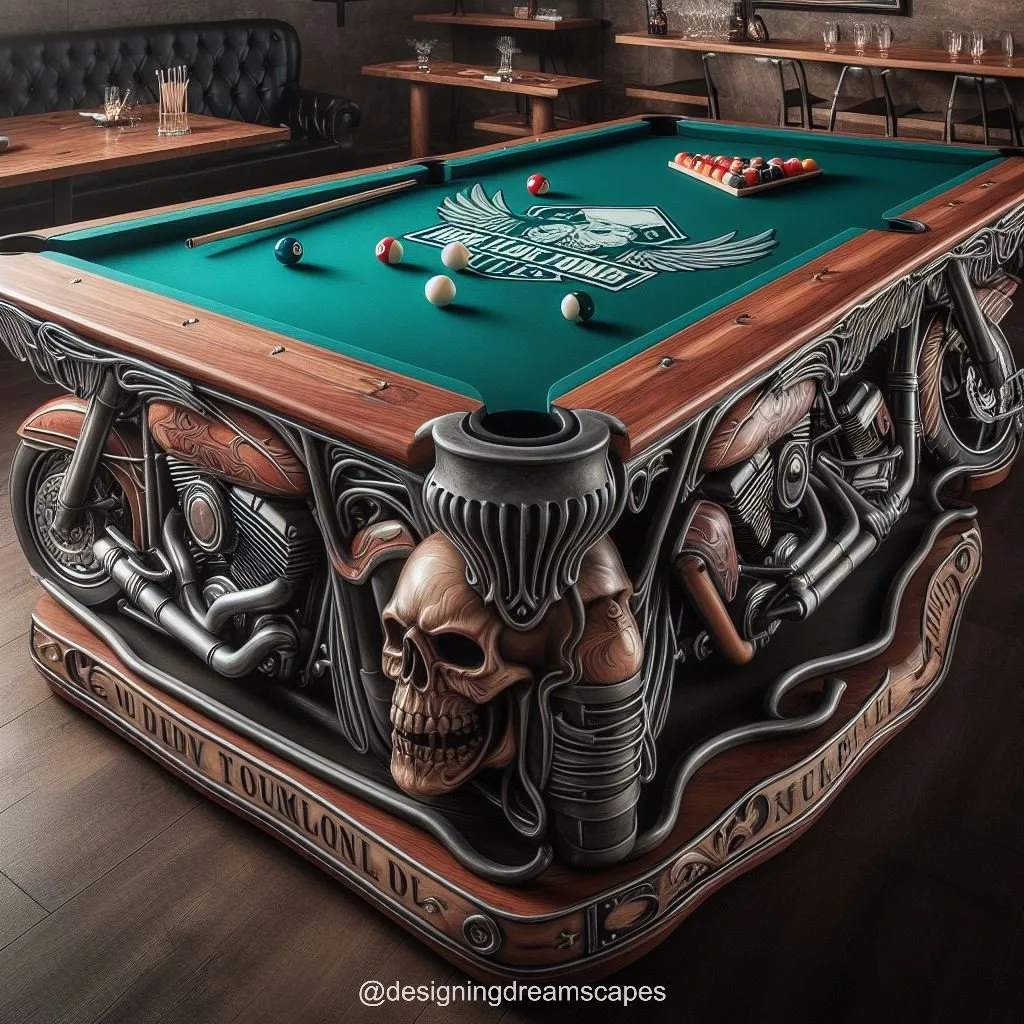 Harley Davidson Pool Table: Ultimate Game Room Luxury