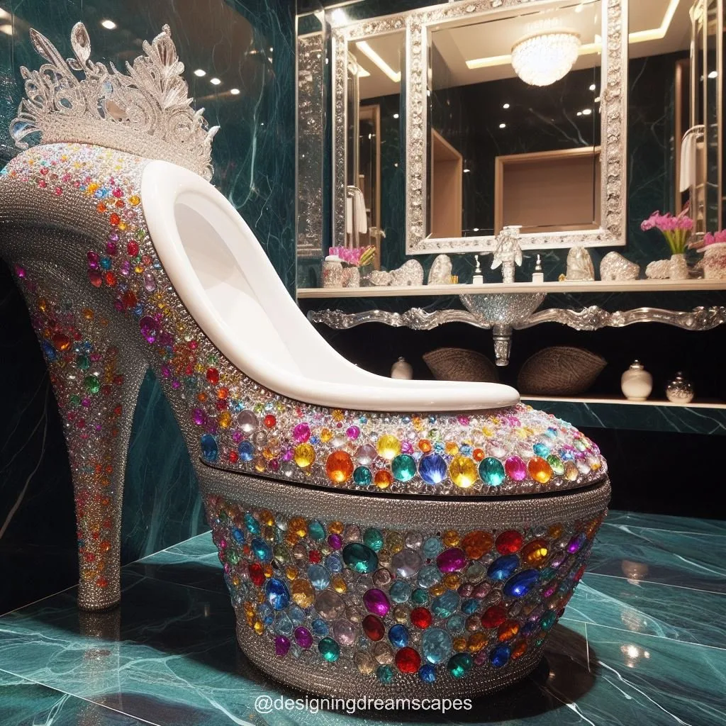 The Inspiration Behind the High Heel Crystal Toilet