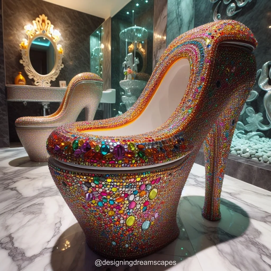 The Design of the High Heel Crystal Toilet