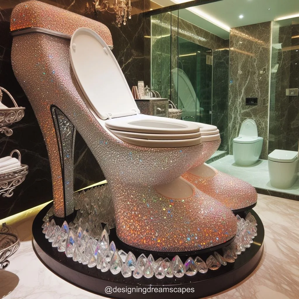 The Design of the High Heel Crystal Toilet