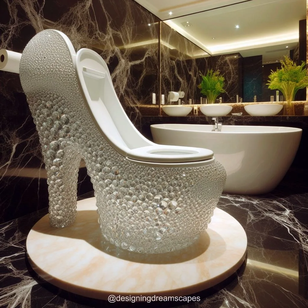 Where to Place Your High Heel Crystal Toilet