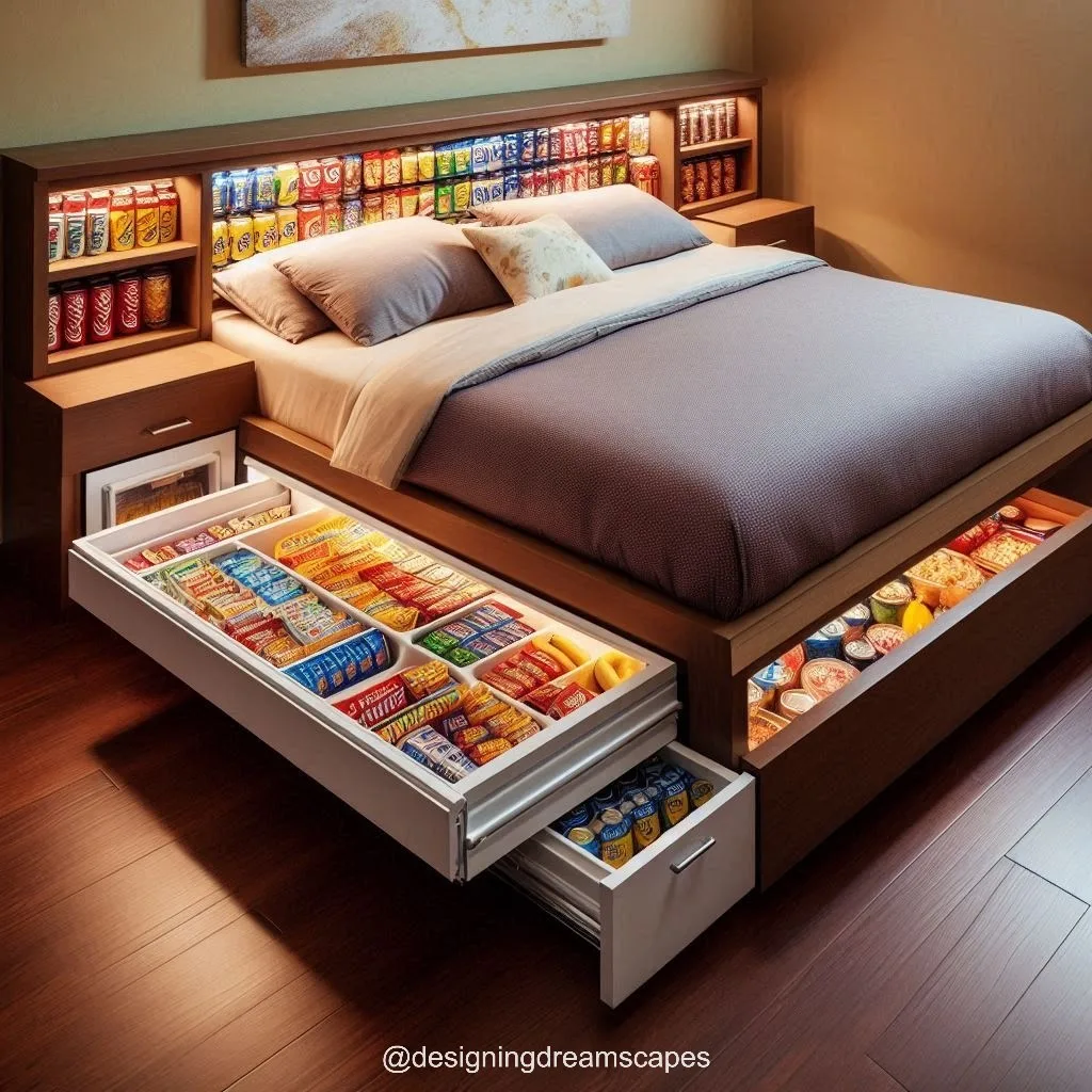 The Concept of a Bed with Integrated Refrigerator