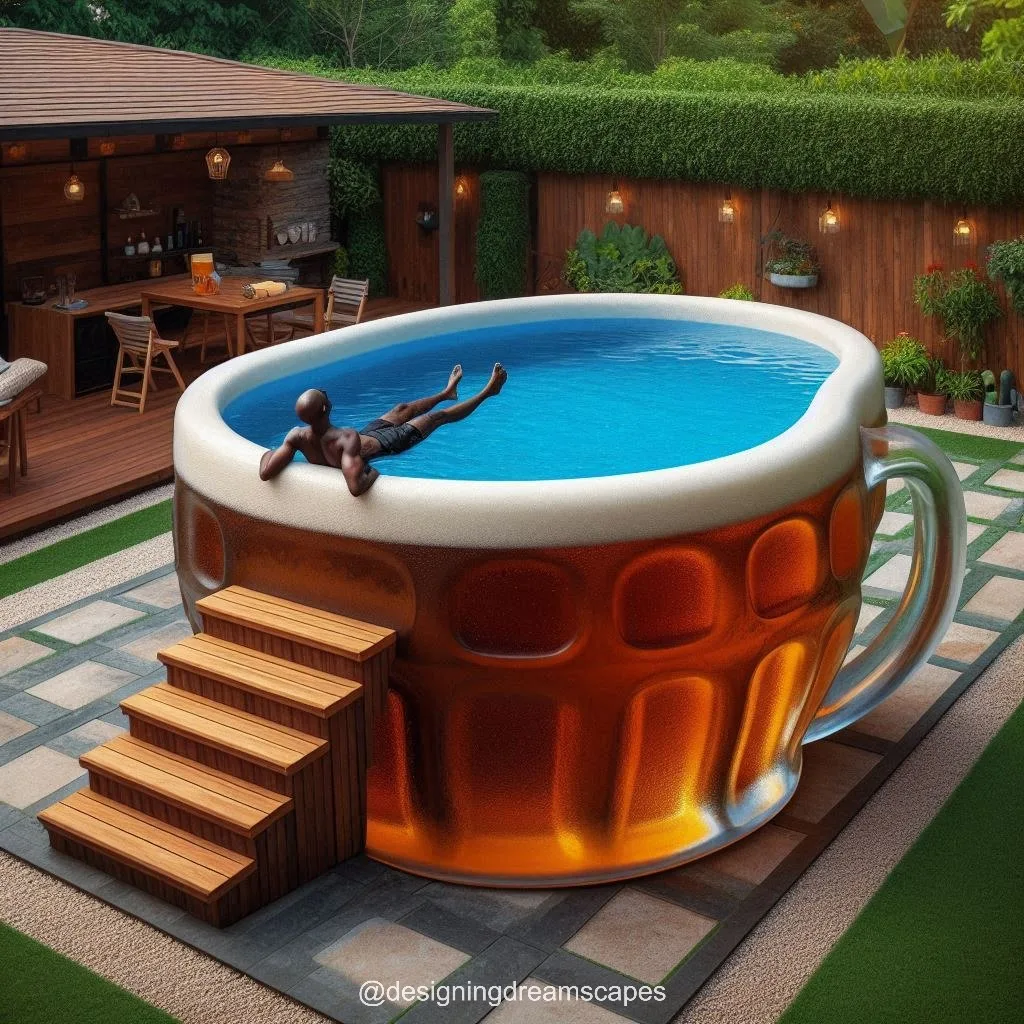 Beer Mug Shaped Swimming Pool: Unique Backyard Luxury