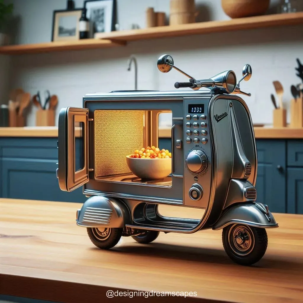 Retro Chic Meets Modern Convenience: Exploring the Vespa-Inspired Microwave