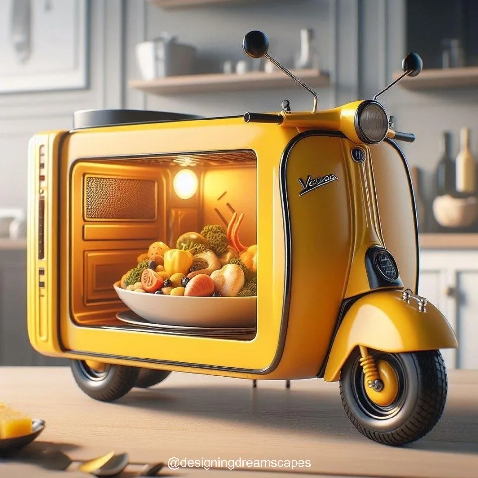 A Touch of Italian Flair: The Vespa-Inspired Microwave and Its Appeal