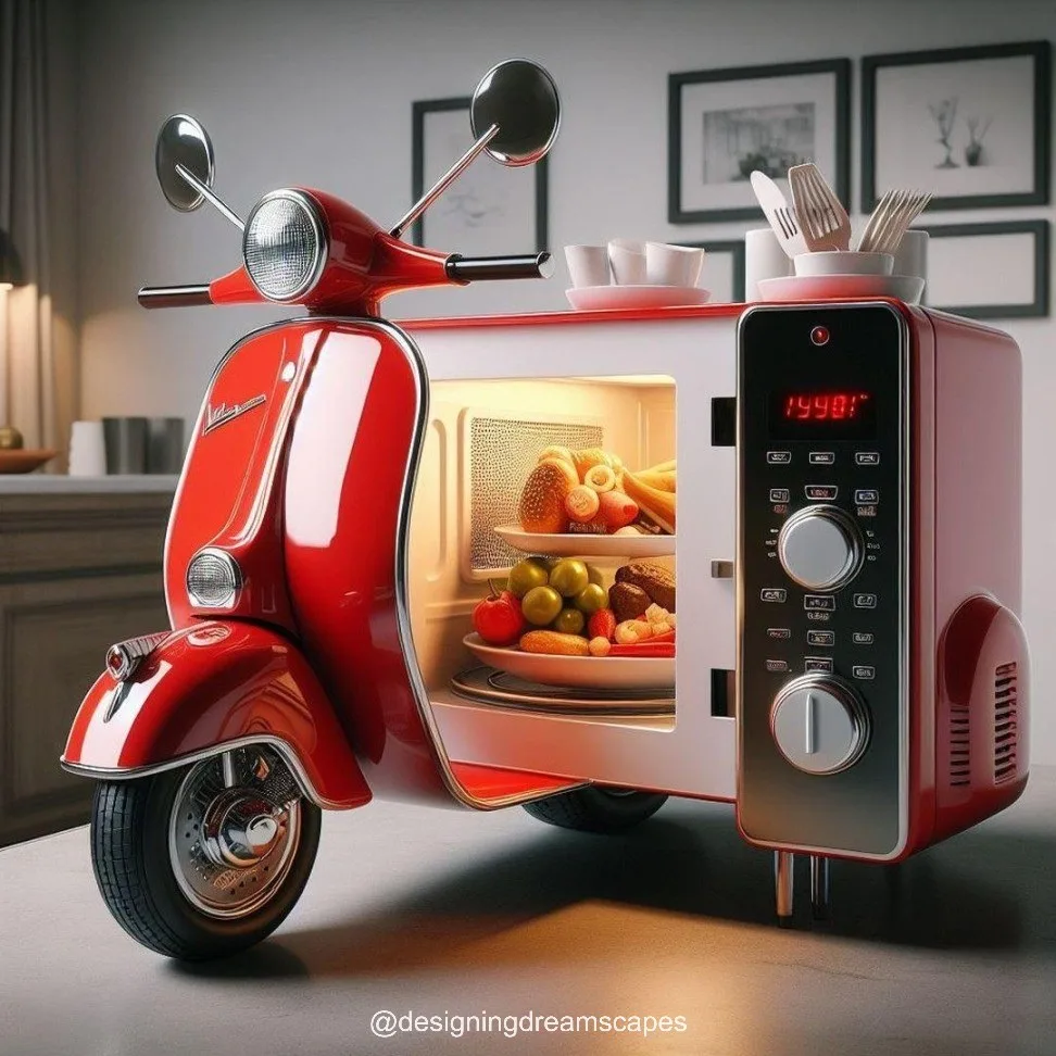 Classic Design Meets Modern Technology: Exploring the Features of the Vespa-Inspired Microwave