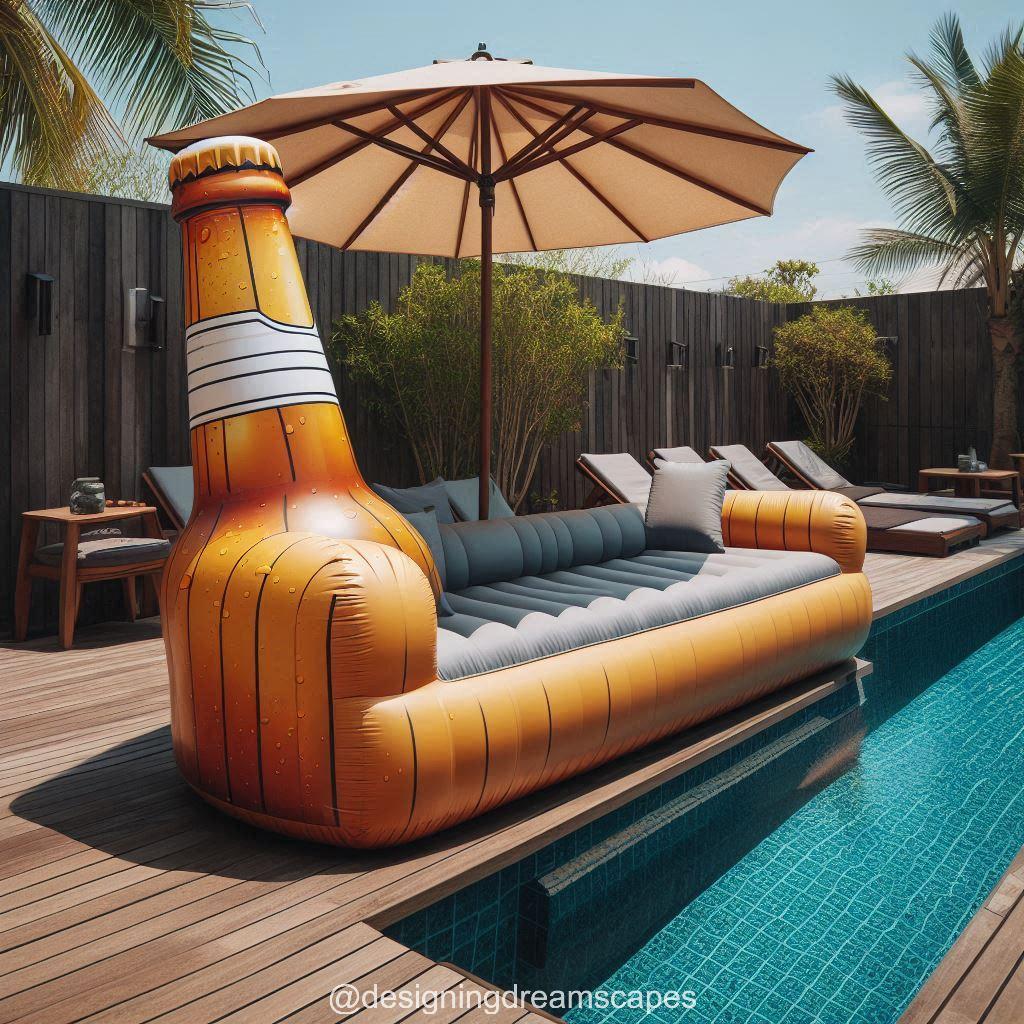 Beer Bottle-Shaped Inflatable Sofa: Perfect for Parties and Relaxation