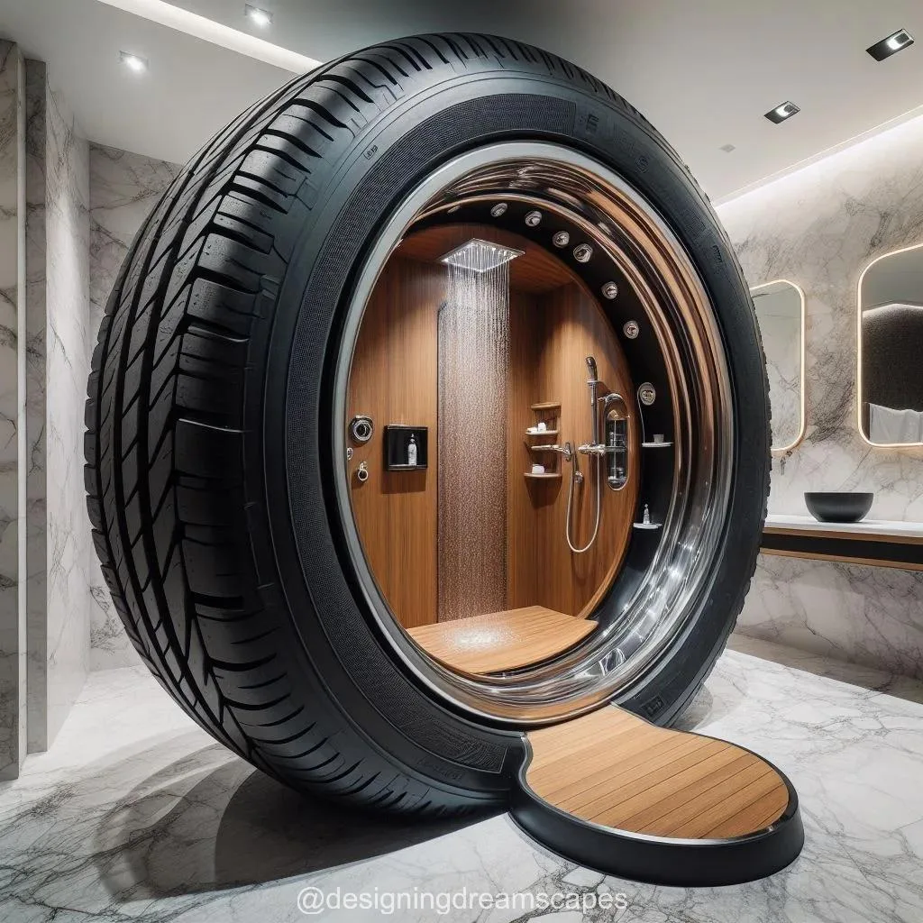 Car Tire Shaped Showers: Add a Touch of Auto-Inspired Design