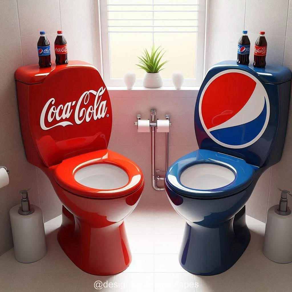 Coca and Pepsi Inspired Toilet: Add a Spark to Your Bathroom