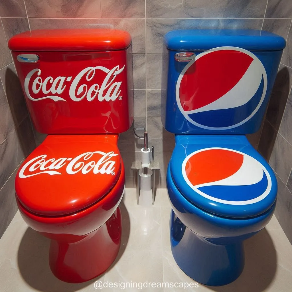 Coca and Pepsi Inspired Toilet: Add a Spark to Your Bathroom