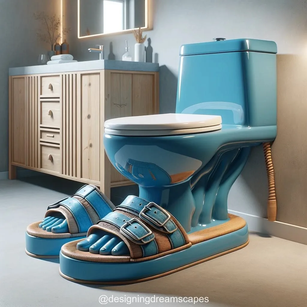 Foot-Shaped Sandal Toilet: Quirky Comfort for Your Bathroom