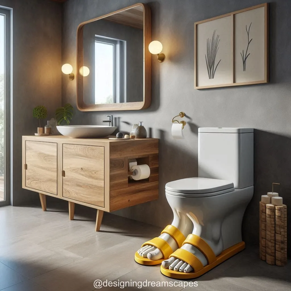 Foot-Shaped Sandal Toilet: A Quirky Design with Unexpected Benefits