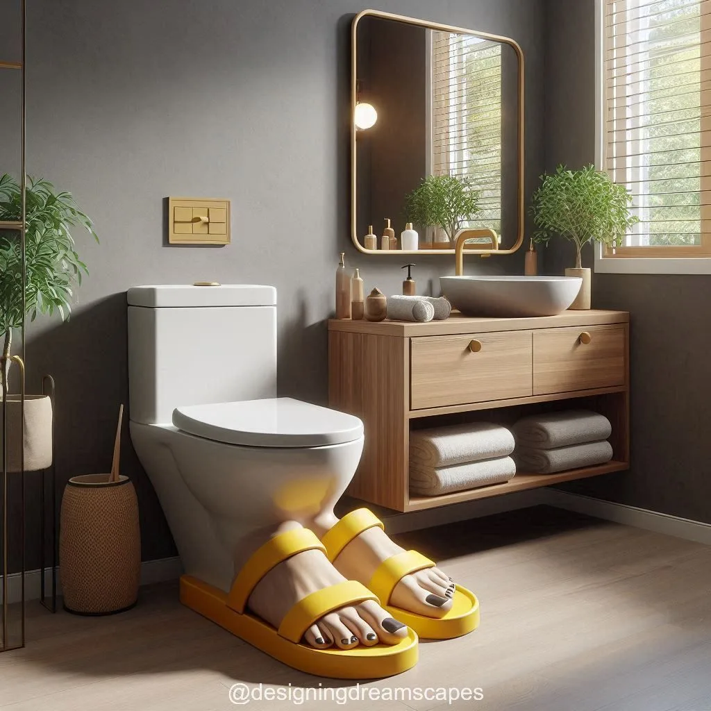 Exploring the Aesthetics of Foot-Shaped Sandal Toilets