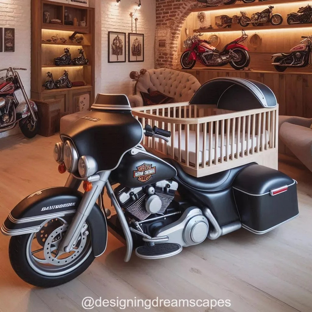 Harley Davidson-Shaped Baby Crib: Ride into Dreamland