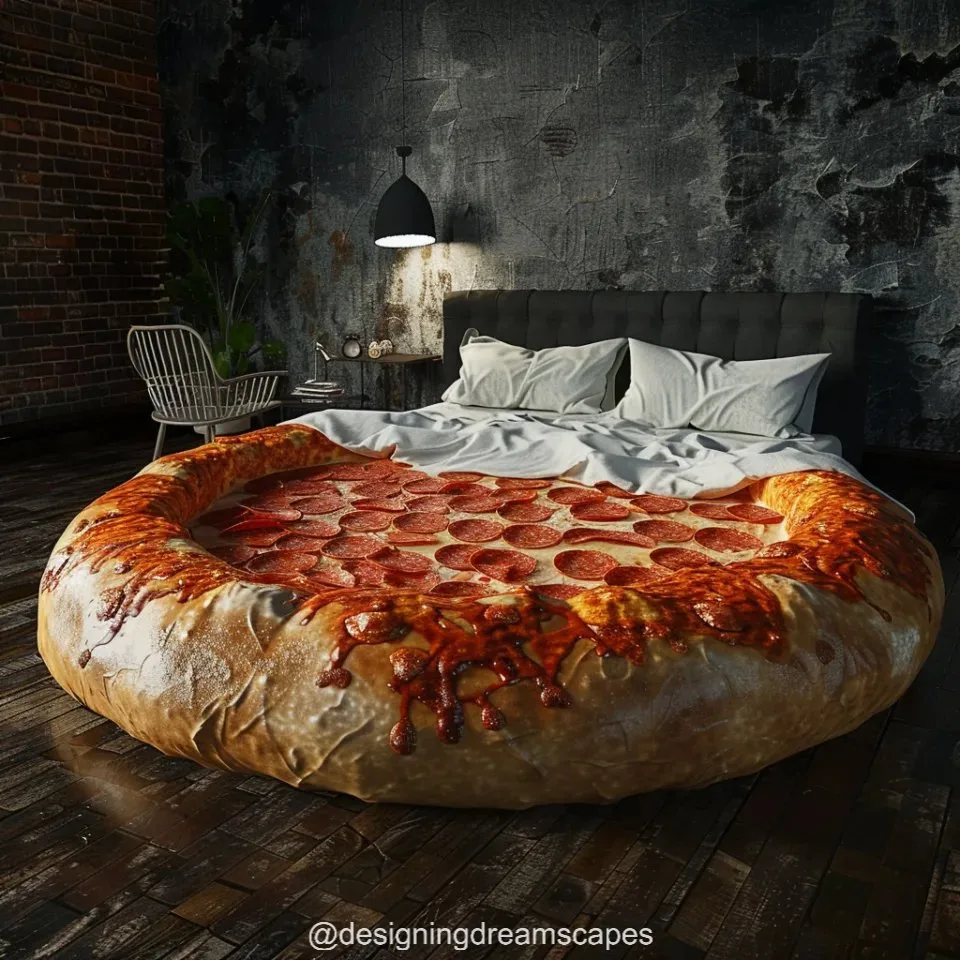 Pizza-Shaped Bed: Sleep in Cheesy Comfort