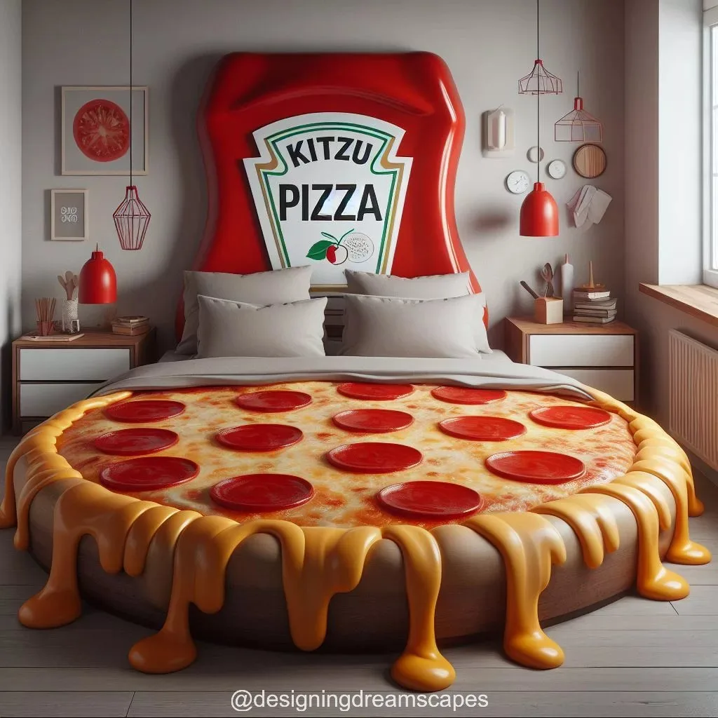 Pizza-Shaped Bed: Comfort Meets Culinarily Inspired Design