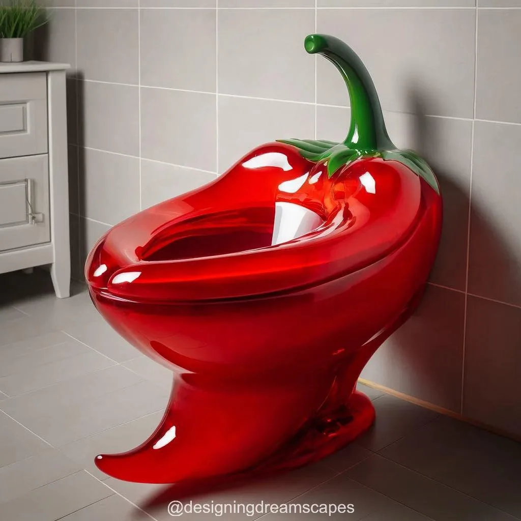 Red Chili Pepper-Shaped Toilet: Hot Design for Modern Bathrooms