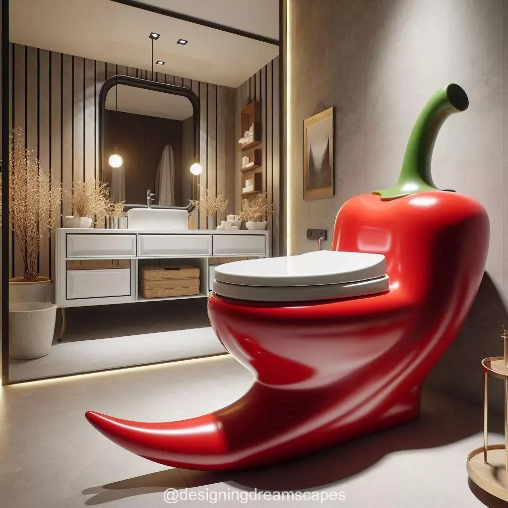 Red Chili Pepper-Shaped Toilet: Hot Design for Modern Bathrooms