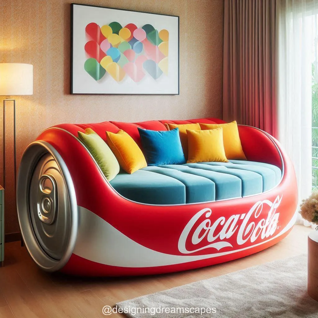 How do I care for my soda-inspired sofa?