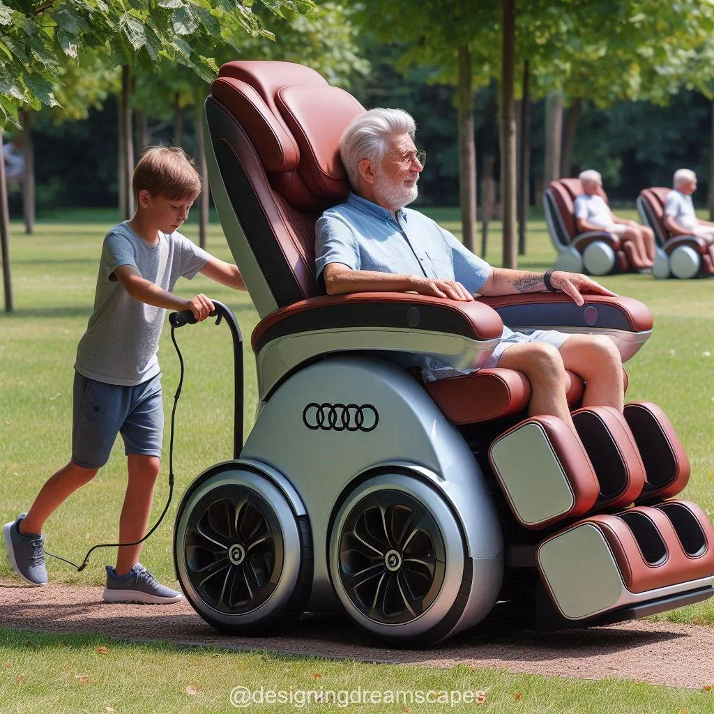 Audi-Inspired Wheelchair with Integrated Massage Chair: Luxury and Comfort Redefined