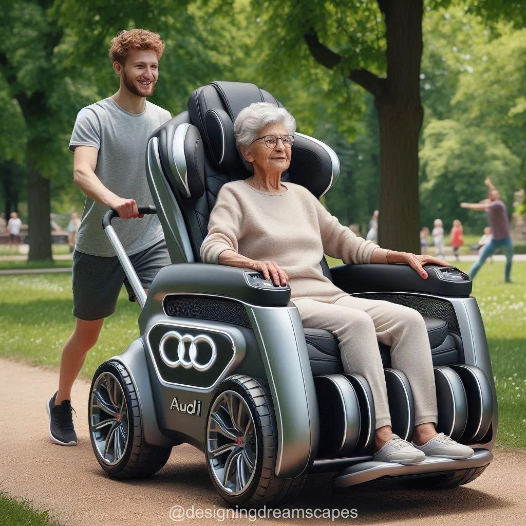 Audi-Inspired Wheelchair with Integrated Massage Chair: Luxury and Comfort Redefined