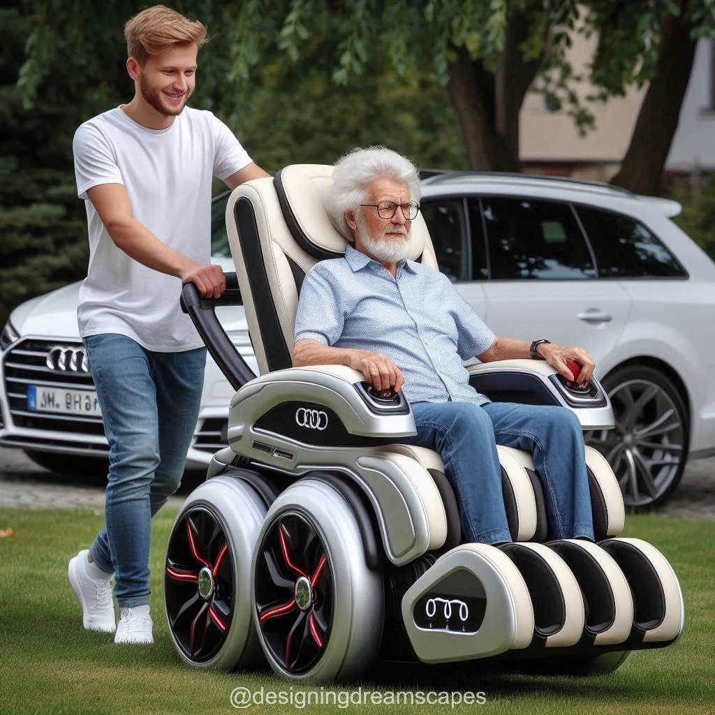 Audi-Inspired Wheelchair with Integrated Massage Chair: Luxury and Comfort Redefined