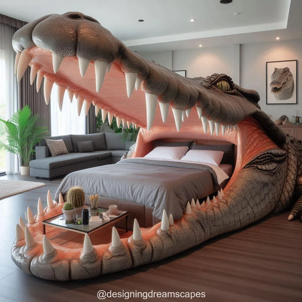 How much should I expect to spend on a crocodile teeth-shaped bed?