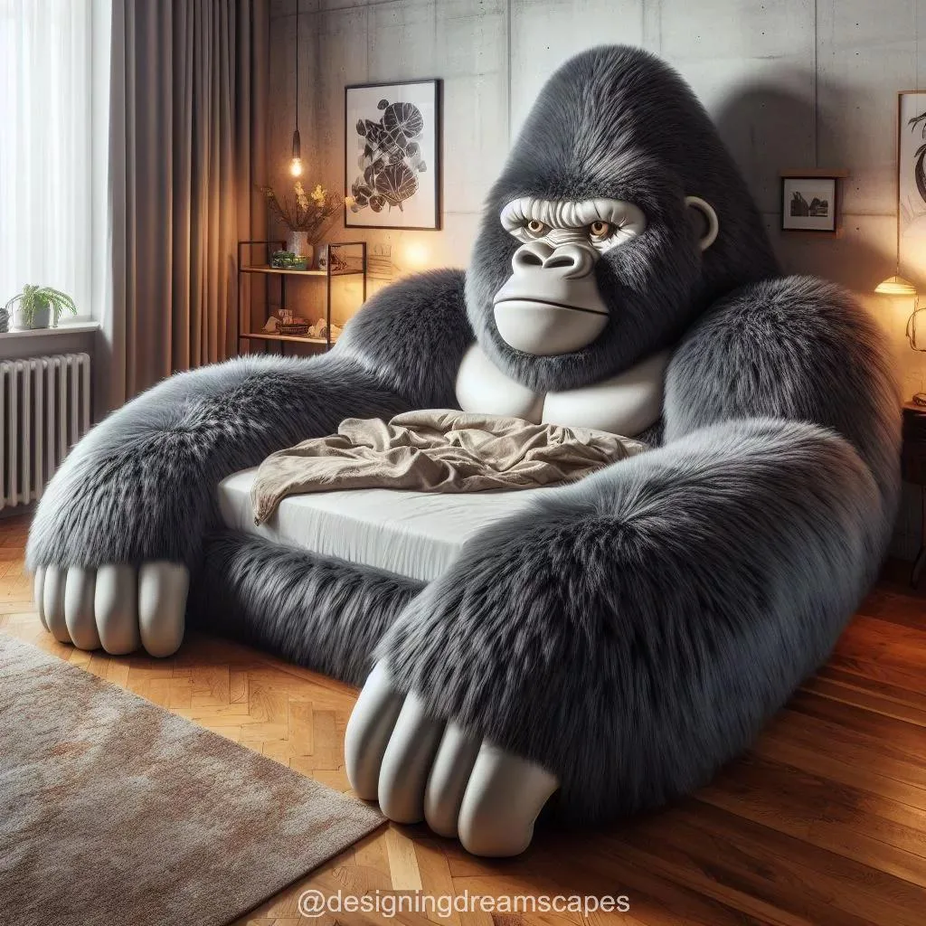 Gorilla-Shaped Bed: Unique Sleep Experience with a Wild Twist