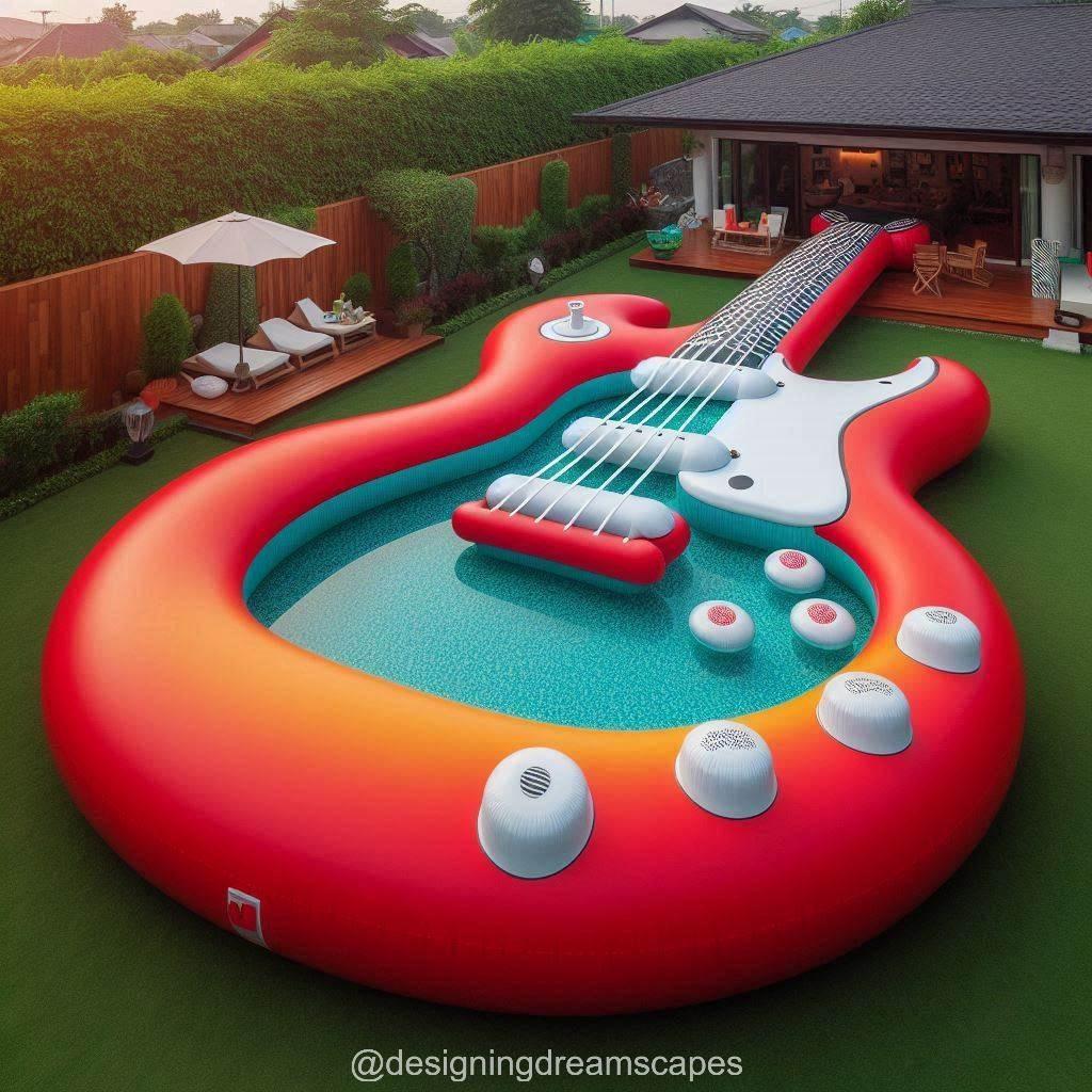 Inflatable Guitar Pools: Make a Splash with Music-Inspired Design