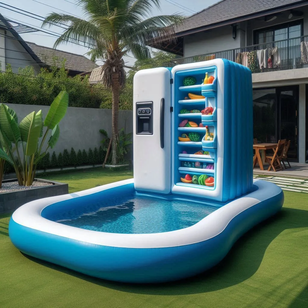 The Inflatable Pool with Integrated Refrigerator as the Ultimate Summer Accessory