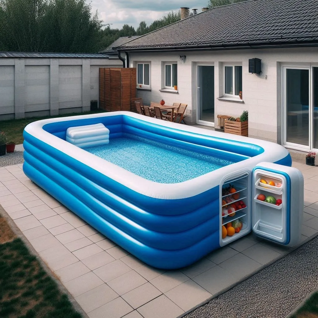 Technological Innovations in the Inflatable Pool with Integrated Refrigerator