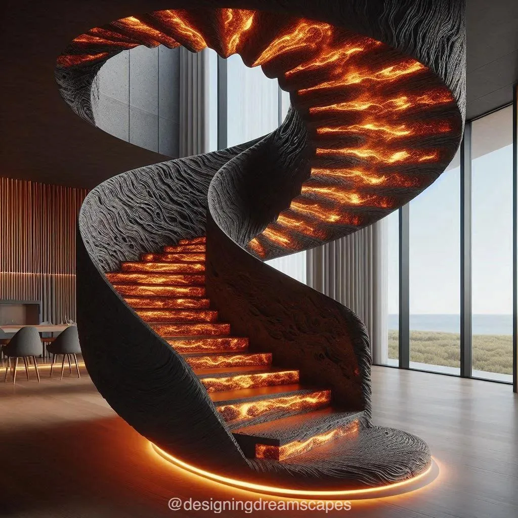 Advice for Incorporating Lava-Inspired Staircases