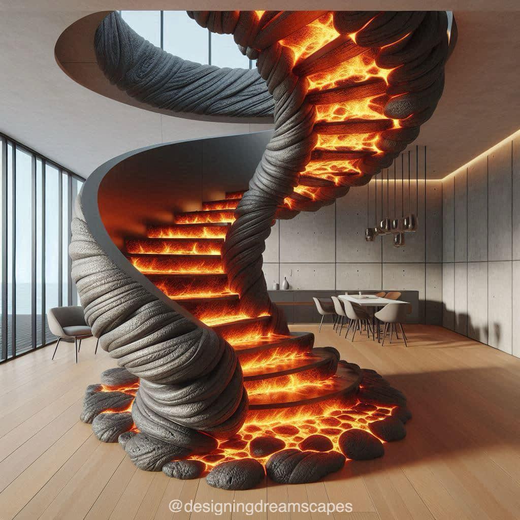 Advice for Incorporating Lava-Inspired Staircases