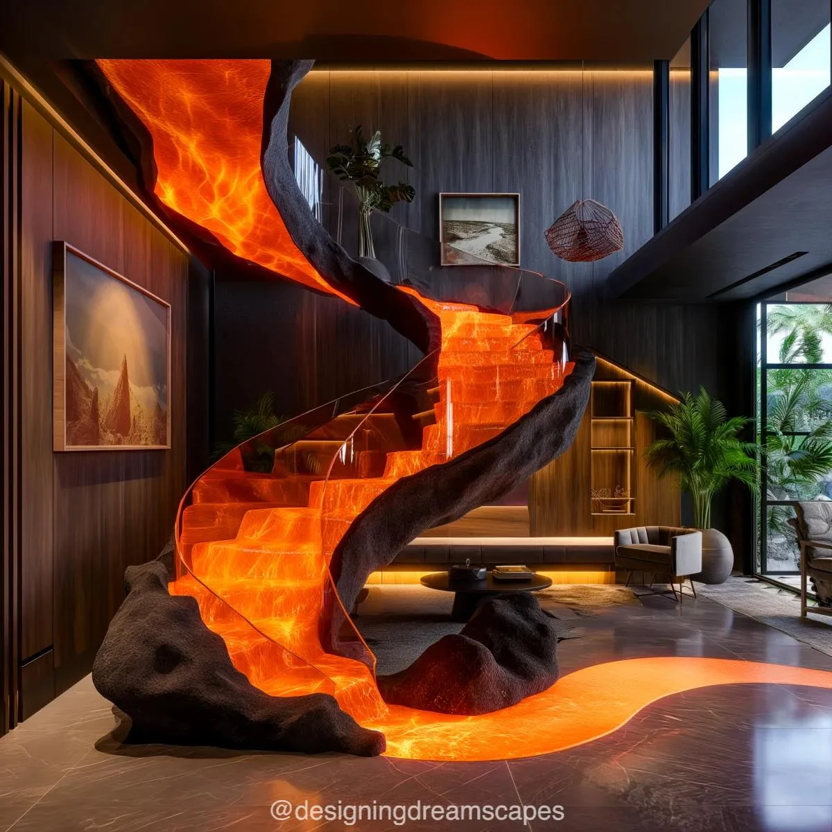 How to Use Lava-Inspired Staircases in Your Space