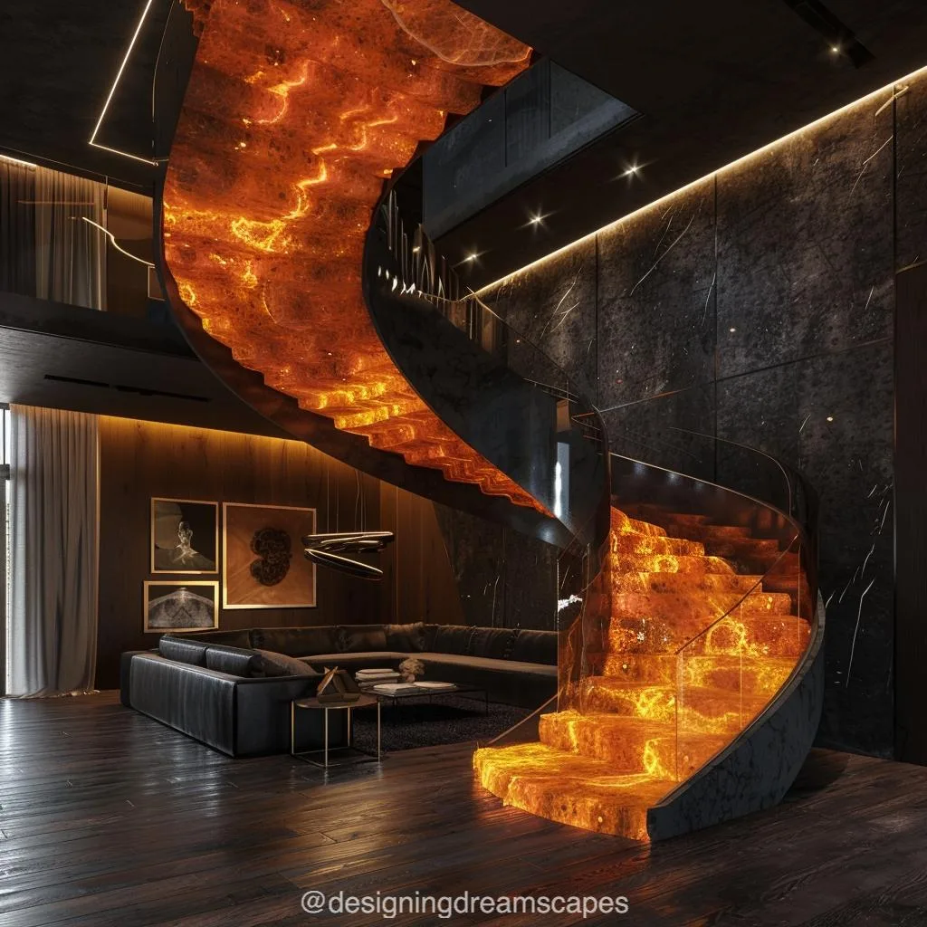 Examples of Stunning Lava-Inspired Staircases