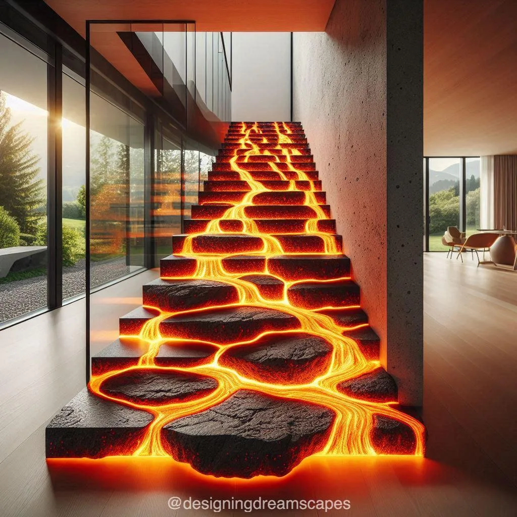 How to Use Lava-Inspired Staircases in Your Space