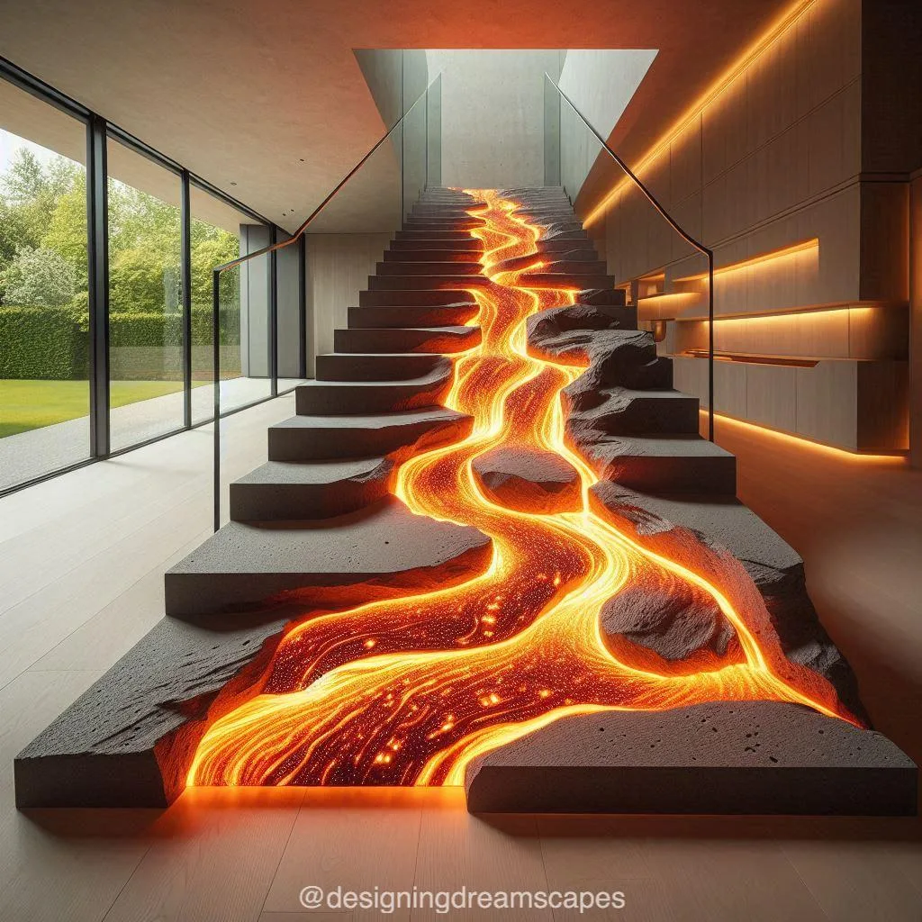 Examples of Stunning Lava-Inspired Staircases