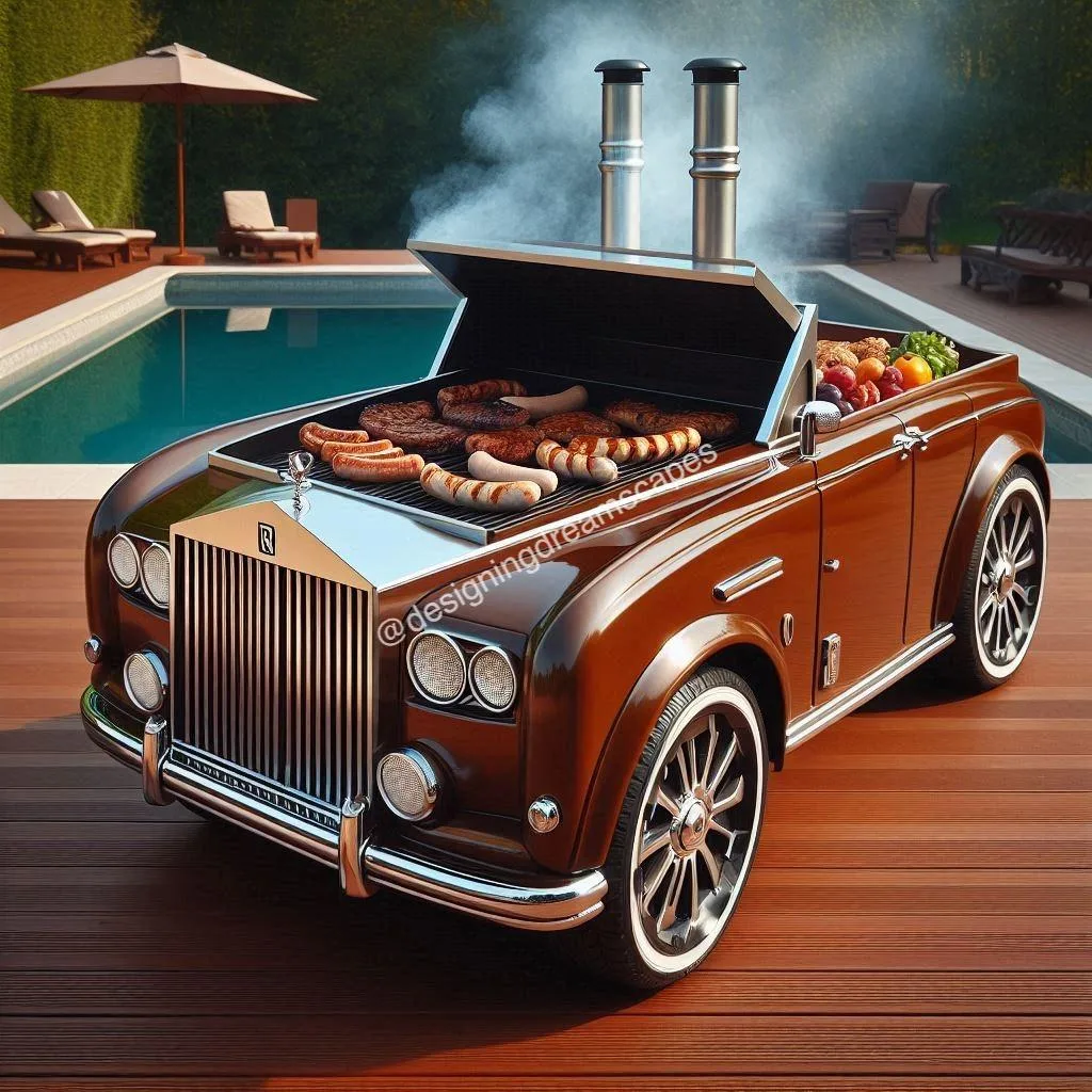 Unleashing Luxury: The Rolls Royce Car-Shaped Outdoor BBQ Grill