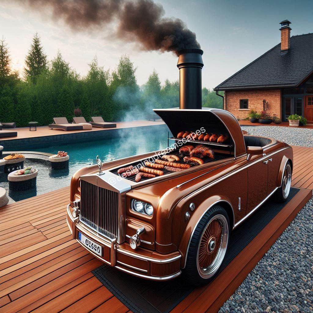 Unleashing Luxury: The Rolls Royce Car-Shaped Outdoor BBQ Grill