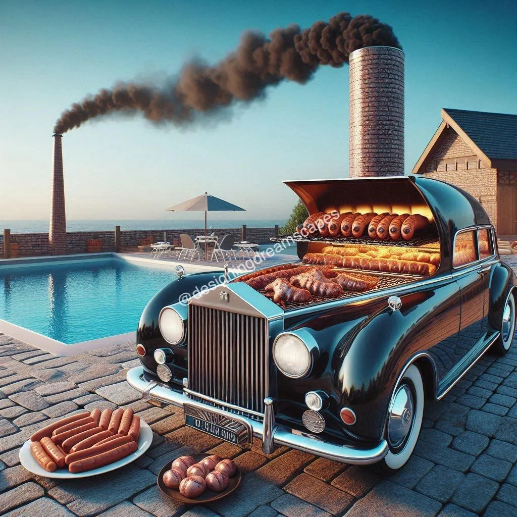 The Allure of the Rolls Royce Car-Shaped Outdoor BBQ Grill