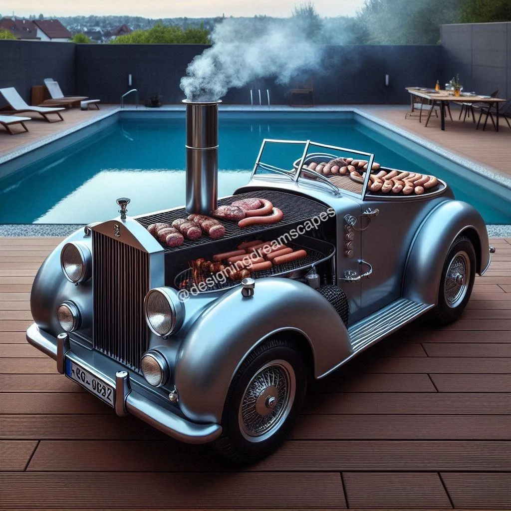 How to Use the Rolls Royce Car-Shaped Outdoor BBQ Grill