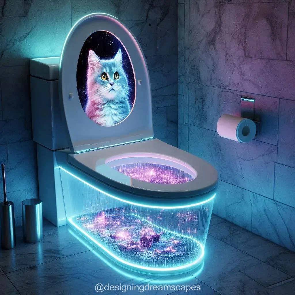 Toilet with Neon Lights: A Bright Twist on Bathroom Design