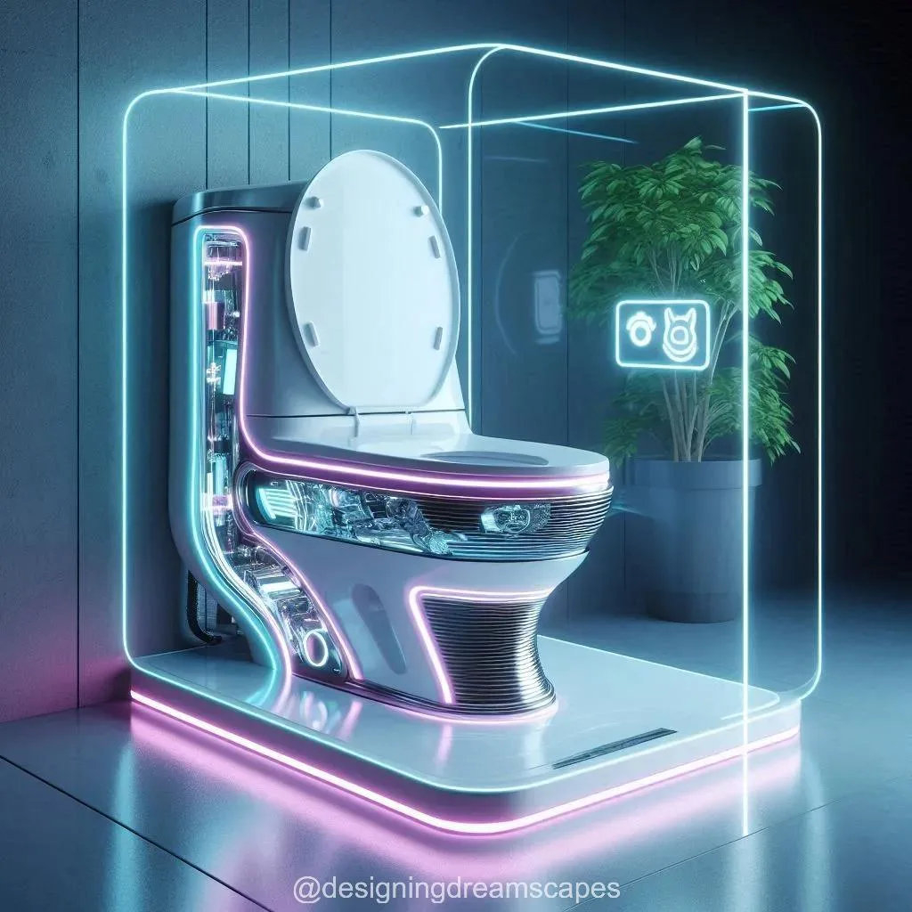 Toilet with Neon Lights: A Bright Twist on Bathroom Design