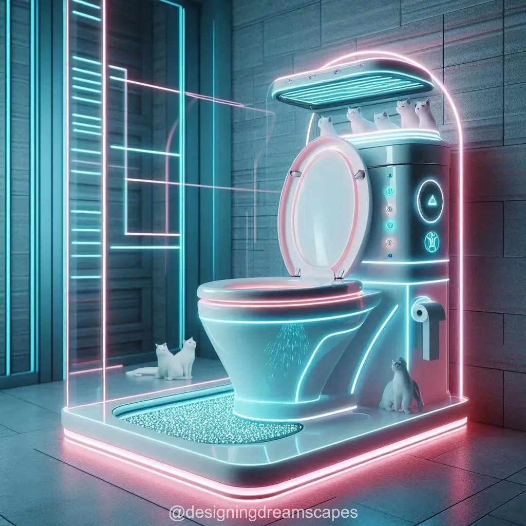 Toilet with Neon Lights: A Bright Twist on Bathroom Design